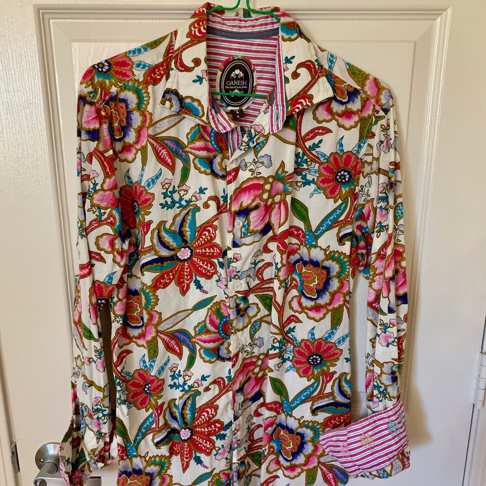 Ganesh Men's Long Sleeve Italian Shirt M